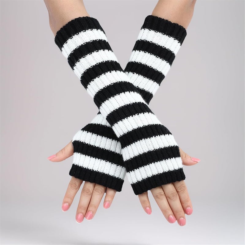 Insdark Goth Arm Warmers Y2k Women Rave Cute Fashion Punk Japanese Winter Grunge - Image 4